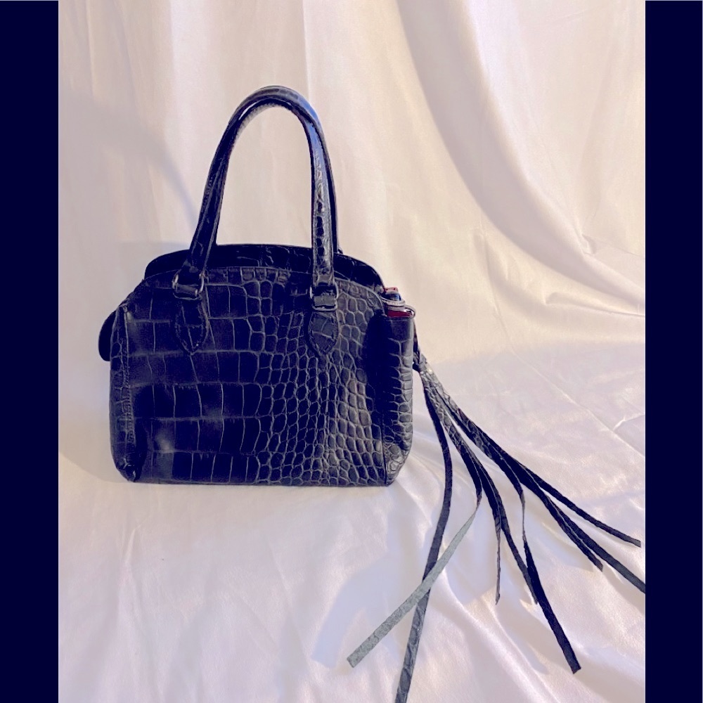 APCA made in Italy embossed Small Fringe Tote